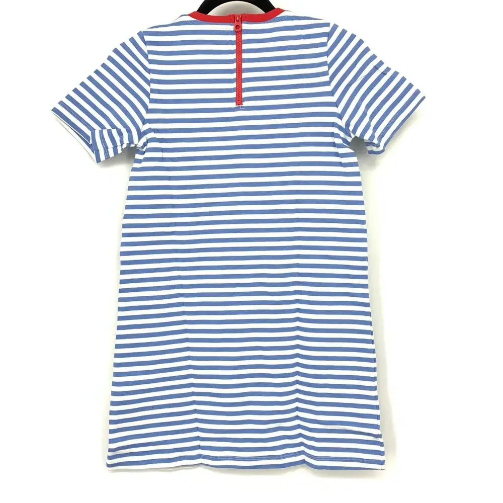 Joules Made For Mischief Rosalee Short Sleeve Dress Girls 10 Blue White Stripe